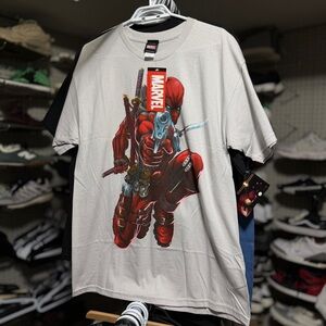 Marvel Mad Engine Deadpool T Shirt New Large Big Logo